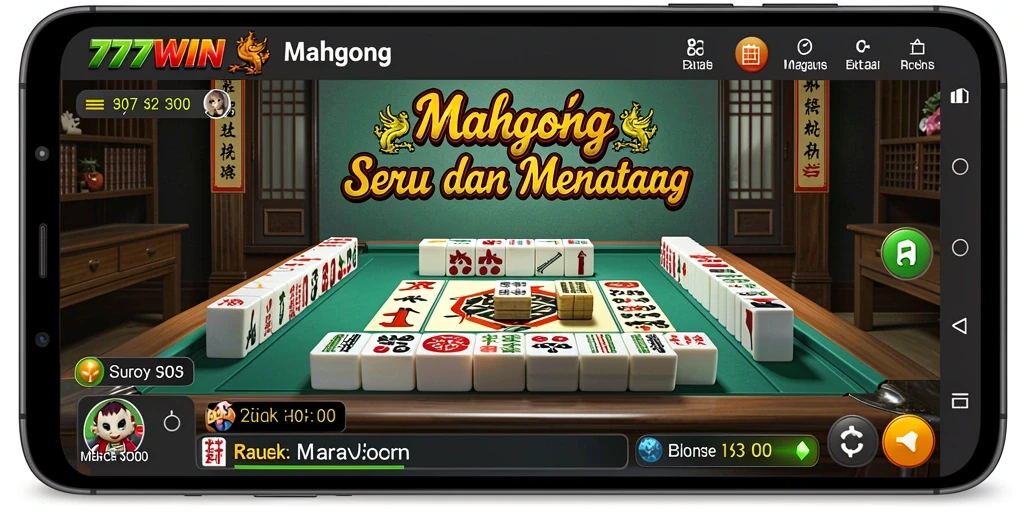 Tampilan gameplay Mahjong yang menakjubkan di 777WIN.