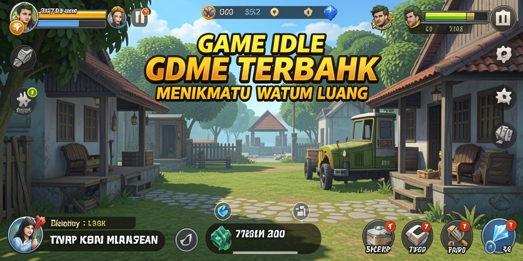 Tampilan gameplay menarik di 77RP dengan aksi Idle yang menghibur.
