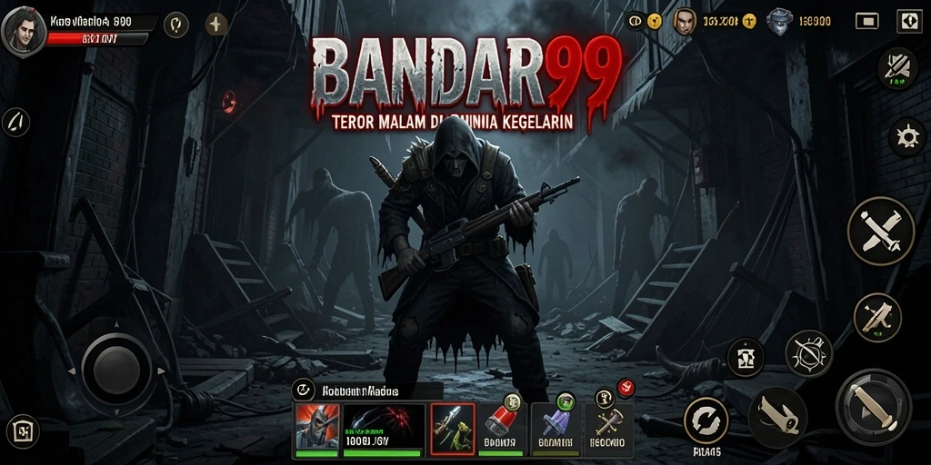 Screenshot menunjukkan karakter dalam kegelapan, dikelilingi oleh hantu.