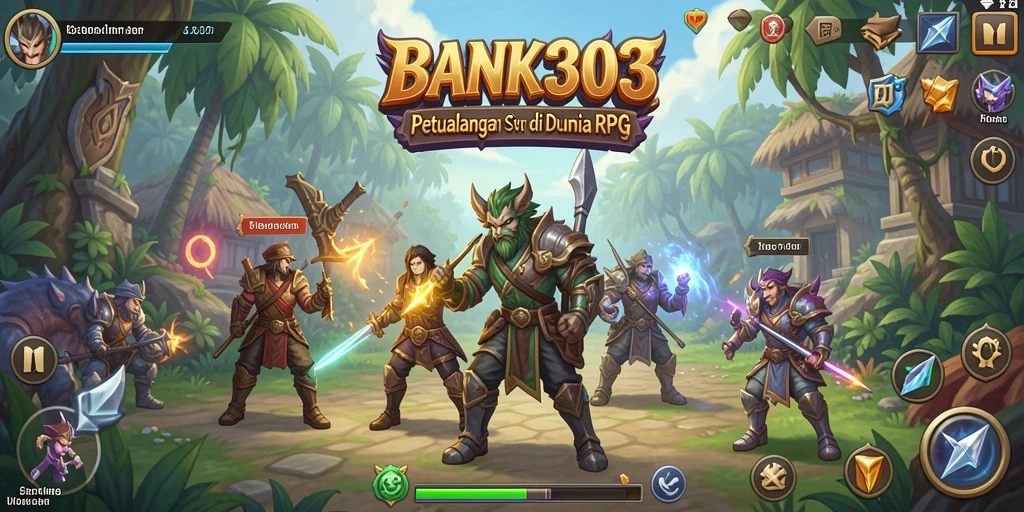 Tampilan gameplay yang mendebarkan dalam BANK303 dengan pertarungan epik.