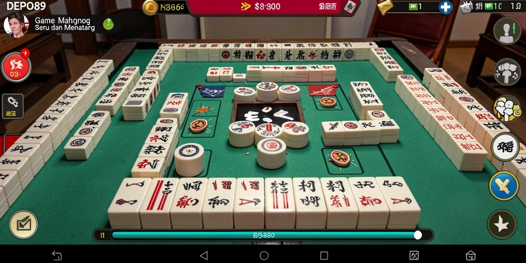 Screenshot DEPO89 menampilkan gameplay Mahjong yang seru dan menarik.