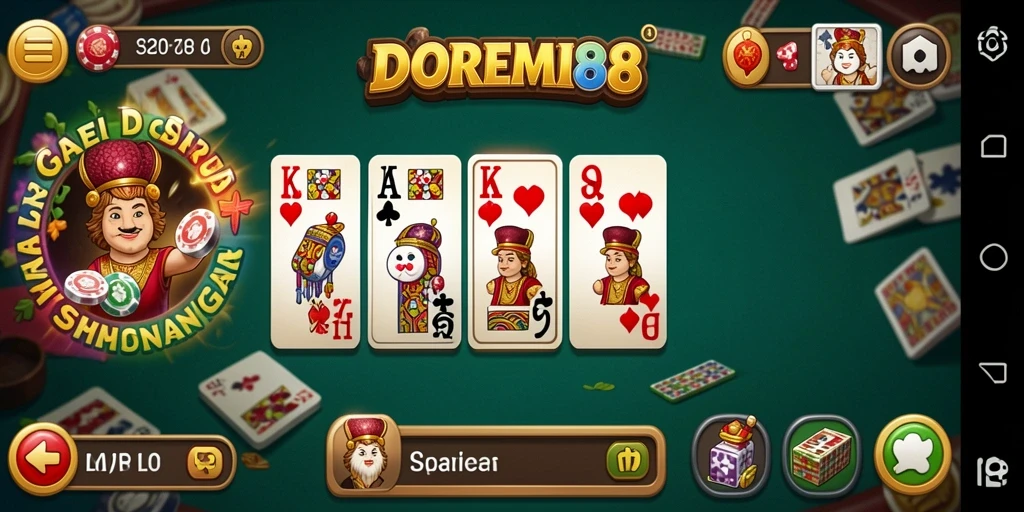 Screenshot utama DOREMI88 menampilkan gameplay seru domino.