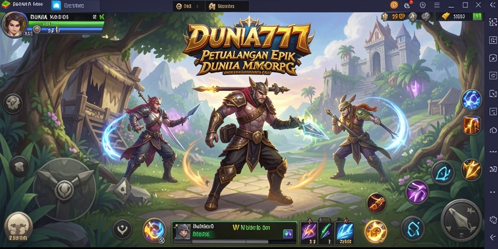 Tampilan gameplay DUNIA777 yang menakjubkan di dunia MMORPG.