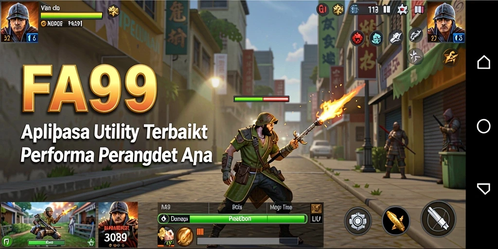 Screenshot FA99 menampilkan antarmuka intuitif untuk pengoptimalan perangkat.