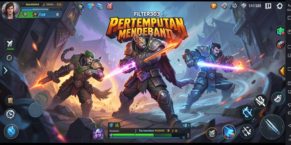 Gameplay memukau FILTER303 dalam pertempuran MOBA yang seru.