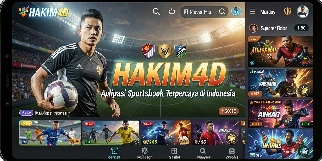 Tampilan gameplay HAKIM4D yang menarik dengan berbagai pilihan olahraga.