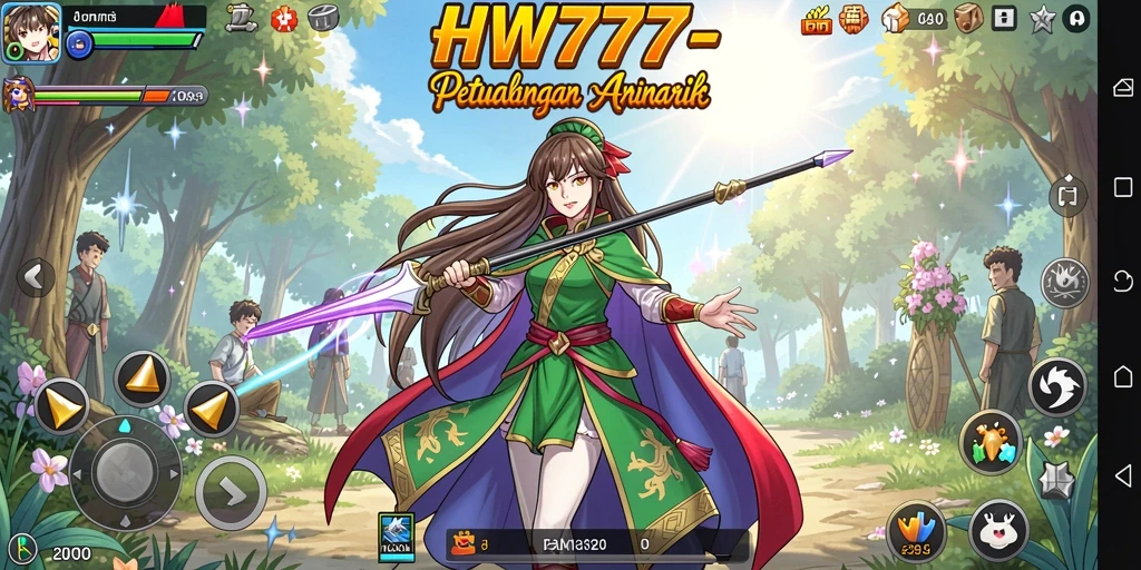 Tampilan gameplay <strong>HW777</strong> yang memukau dan karakter yang berwarna.