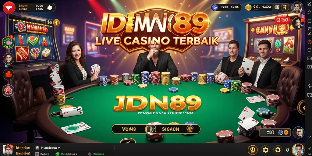 Tampilan gameplay Live Casino yang mendebarkan di IDN89.