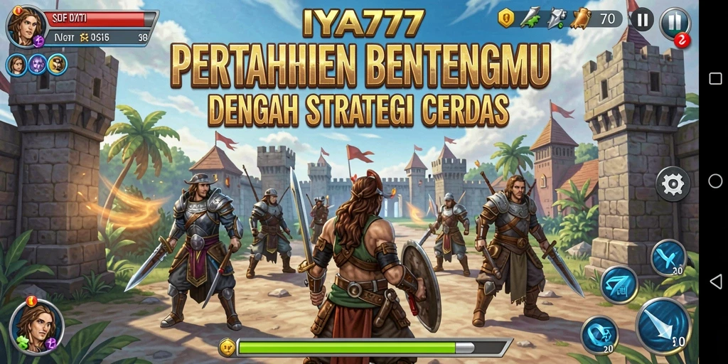 Screenshot menampilkan aksi seru di game Tower Defense IYA777.
