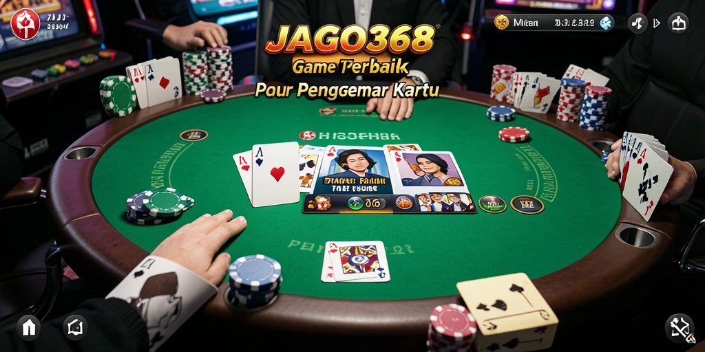 Gameplay Poker yang menarik di JAGO368 dengan antarmuka yang menawan.