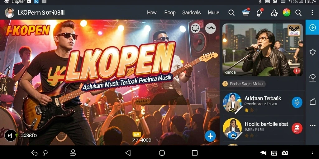 Tampilan menarik dari gameplay LKOPEN dengan pengalaman musik interaktif.