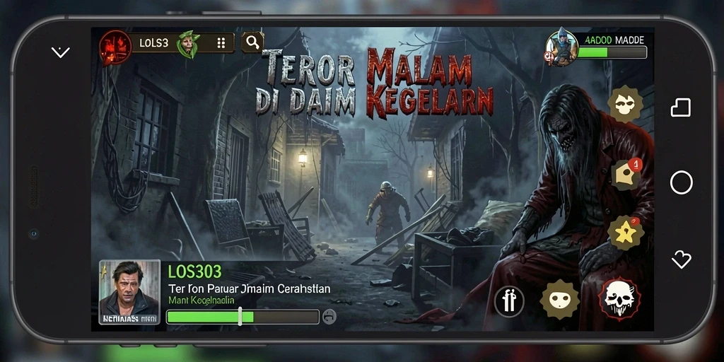 Gameplay seram di dunia penuh kegelapan.