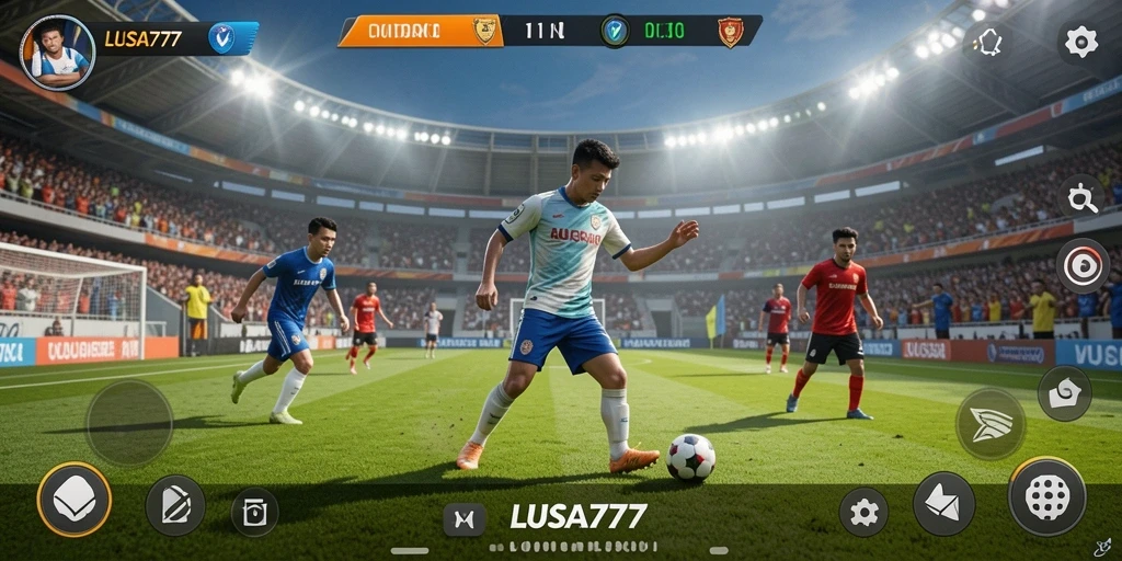 Tampilan gameplay <strong>LUSA777</strong> dengan aksi olahraga yang seru.