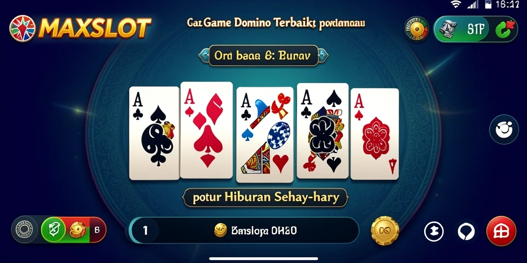 Tampilan gameplay domino yang menarik di MAXSLOT.
