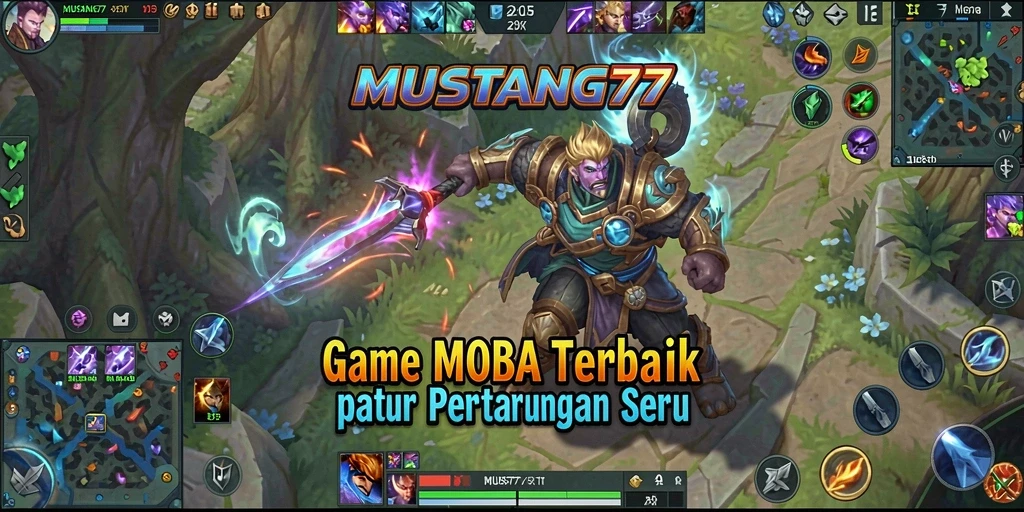 Tampilan gameplay seru dalam MUSTANG77 dengan pertarungan intens.