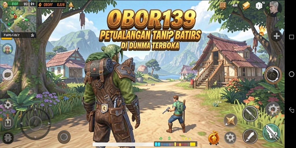 Screenshot menunjukkan petualangan seru di dunia terbuka OBOR138.