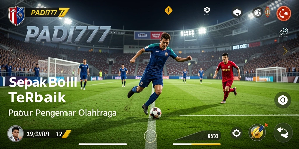 Screenshot menarik dari gameplay <strong>PADI777</strong> yang menunjukkan aksi sepak bola yang menegangkan.