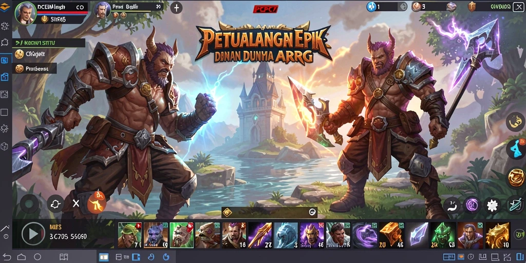 Tampilan menarik dari gameplay ARPG PCPC7 saat berpetualang.