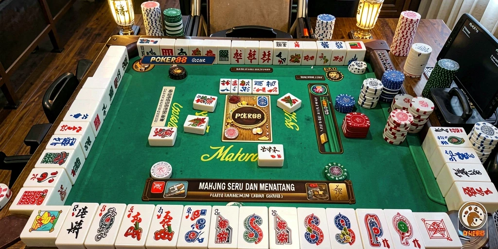 Screenshot gameplay POKER88 menunjukkan keseruan bermain Mahjong.