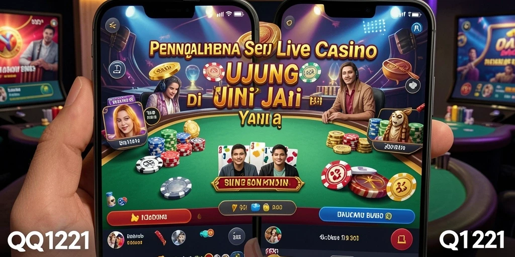 Screenshot gameplay Live Casino QQ1221 yang mendebarkan.