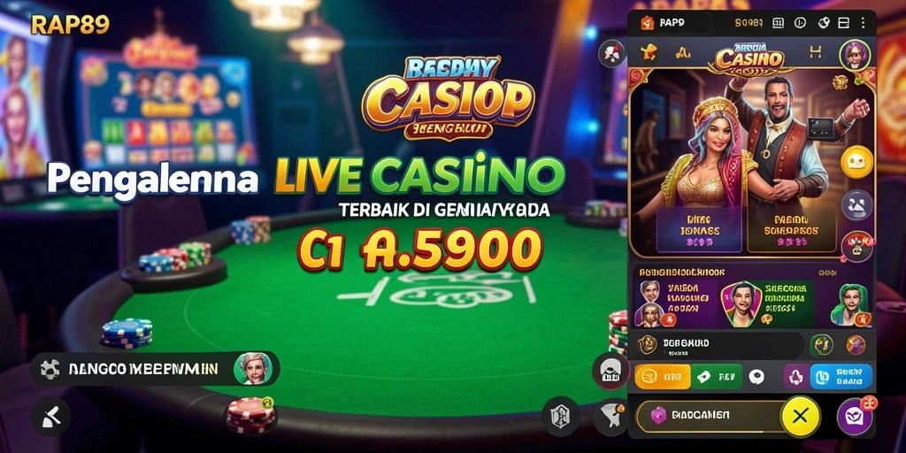 Tampilan gameplay Live Casino yang mendebarkan di RAP89.