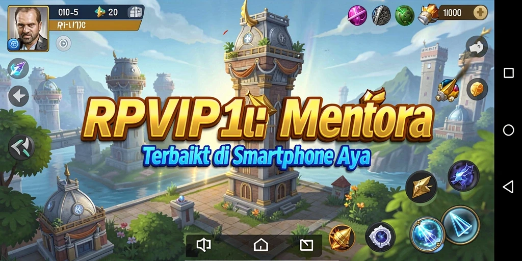 Screenshot utama RPVIP1 menampilkan aksi seru gameplay Tower Defense.