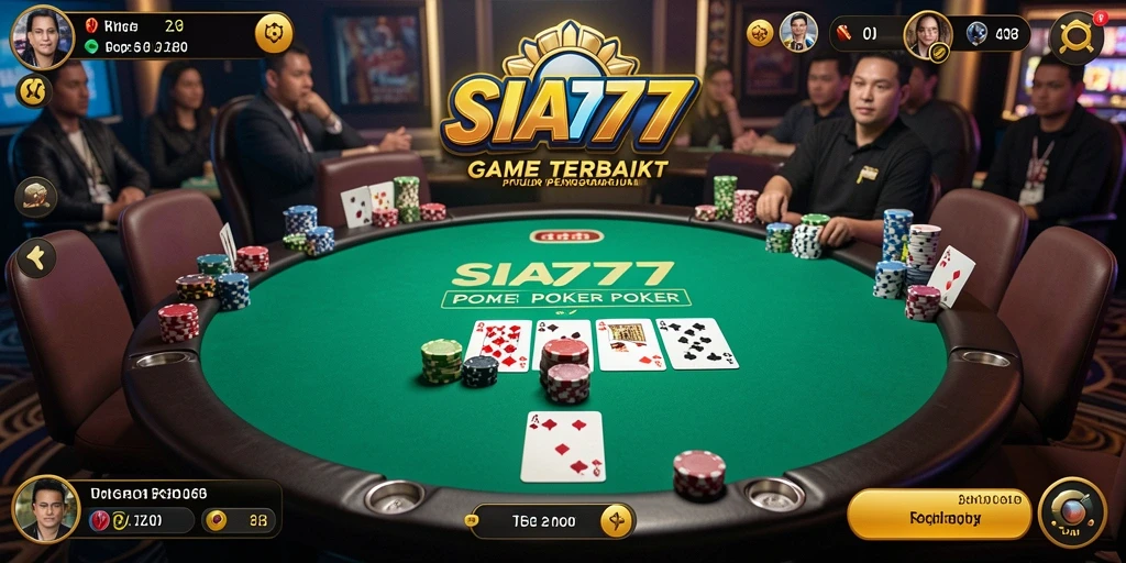 Tangkapan layar utama SIA777 menampilkan permainan Poker yang mendebarkan.