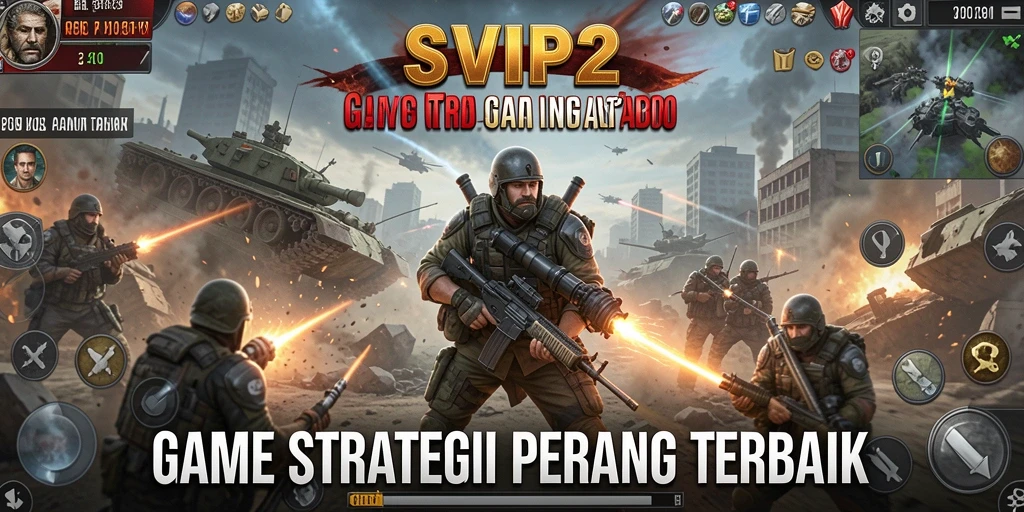Screenshot gameplay SVIP2 menampilkan pertempuran strategis yang mendebarkan.