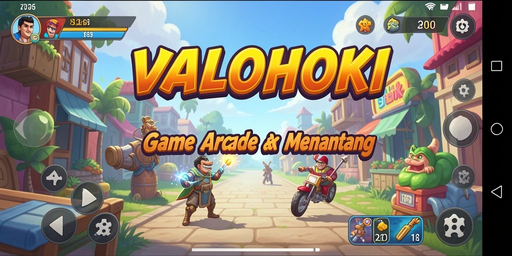 Screenshot gameplay VALOHOKI menampilkan grafis yang menarik dan tantangan seru.